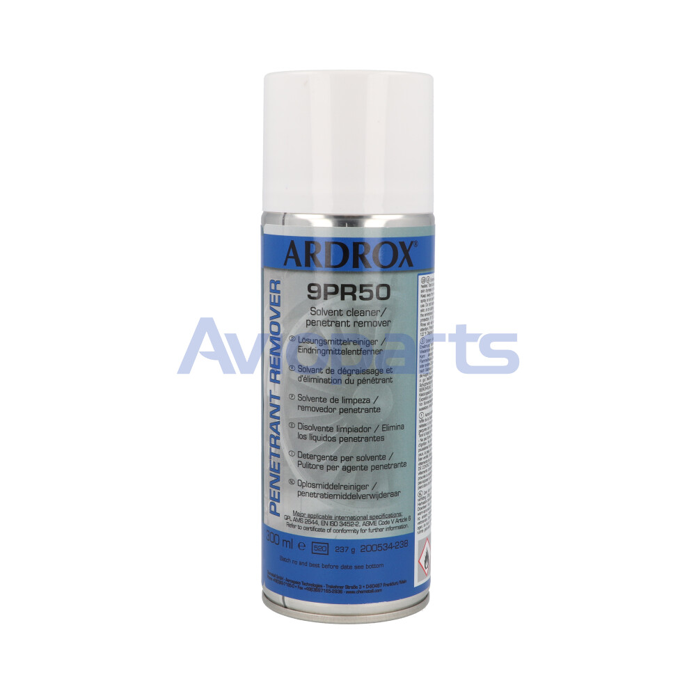 ARDROX 9PR50 AER SOLVENT CLEANER, PENETRANT REMOVER , AEROSOL 300 ML // AMS 2644